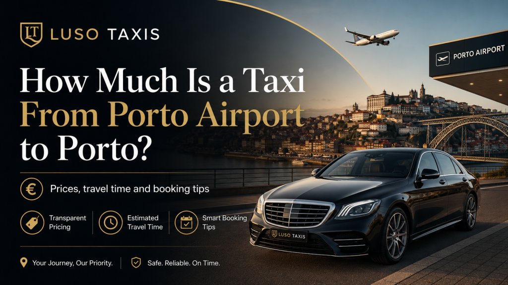 Private taxi transfer from Porto Airport to Porto city centre