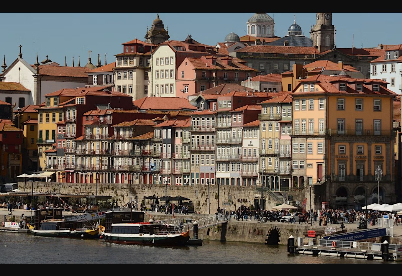 Porto Ribeira waterfront and Douro River